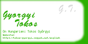 gyorgyi tokos business card