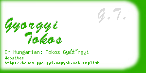 gyorgyi tokos business card